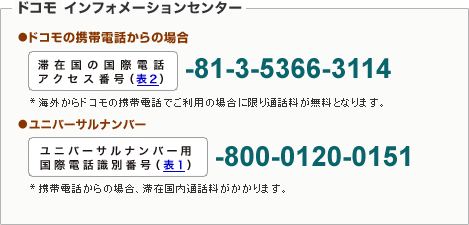docomo�C���t�H���[�V�����Z���^�[